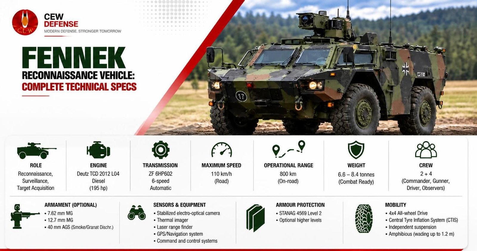 Fennek Light Armored: Detailed Technical Specifications and Operational History