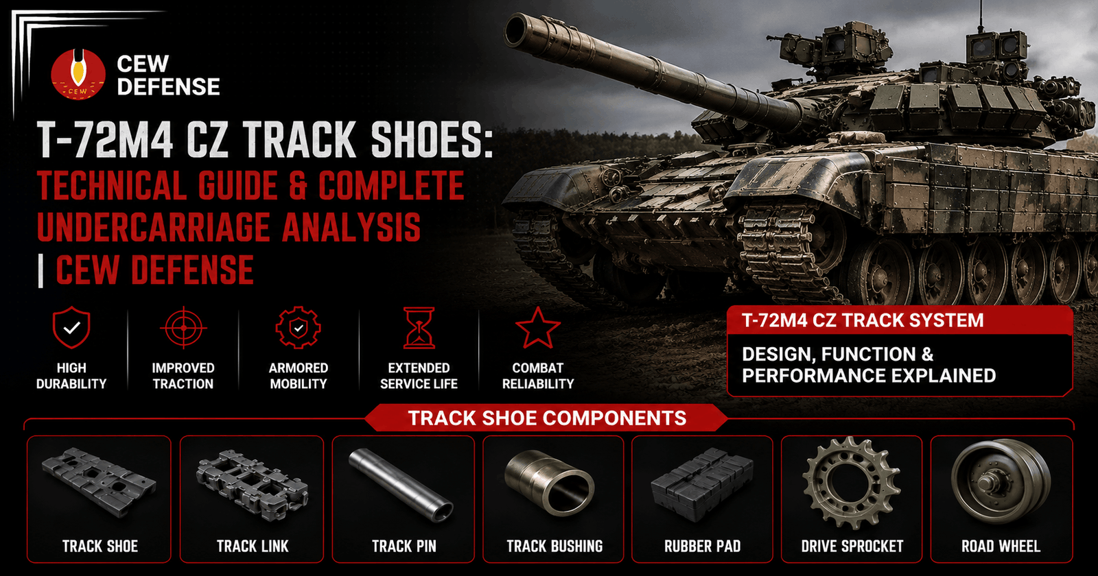 T-72M4 CZ Track Shoes for Reliable Mobility and Battlefield Performance