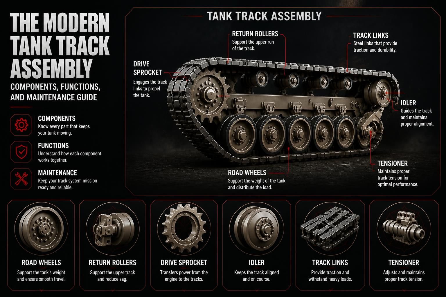 The Modern Tank Track Assembly: Components, Functions, and Maintenance Guide