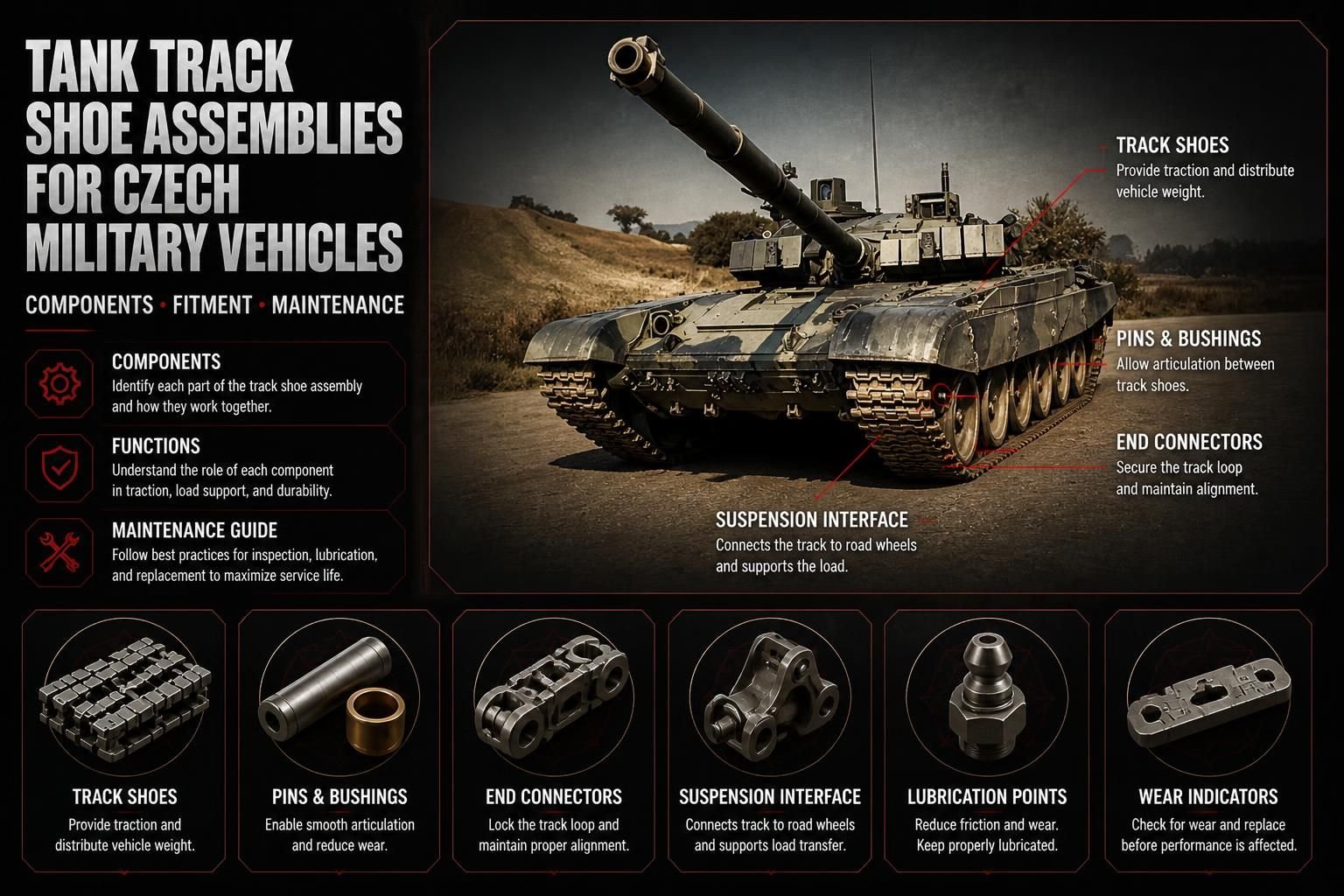 Tank Track Shoe Assemblies for Czech Military Vehicles: Technical Excellence and Operational Performance